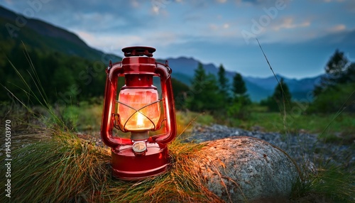 Camping Lantern With Red Light