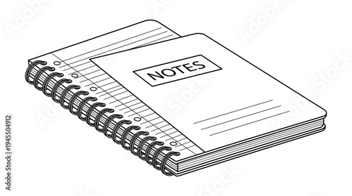 Spiral Bound Notebook with Notes Cover.