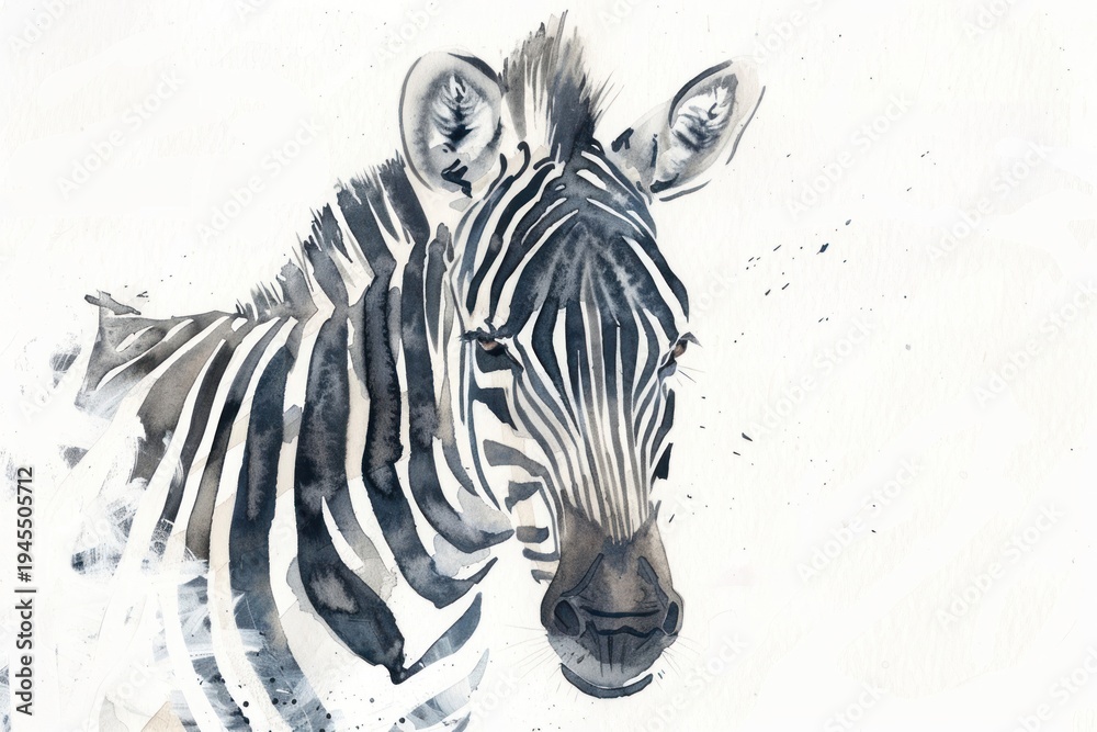 Obraz premium Monochromatic zebra at savannah wildlife animal mammal.