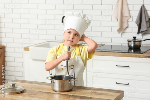 Cute little thoughtful chef...