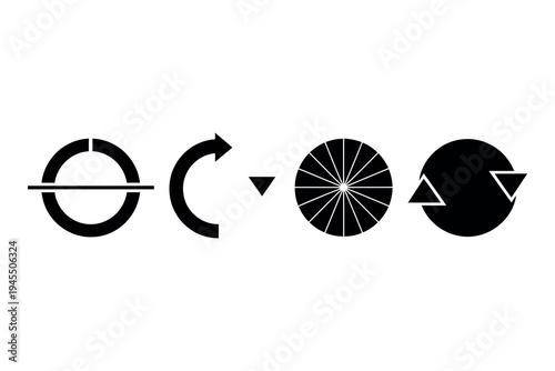 Geometric shapes and symbols in a sequence