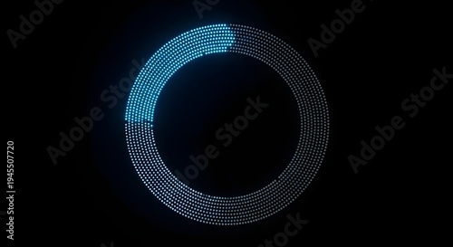 Minimalist circular progress ring micro dots model training epochs machine learning visualization