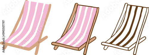 Summer Beach Chair Hand Drawn Illustration