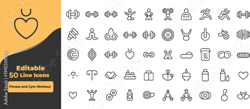 Fitness and gym workout line health