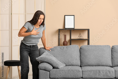 Beautiful young woman havin...