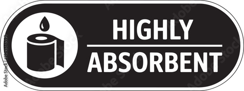 Highly Absorbent Product Label Paper Towel Water Absorption Icon