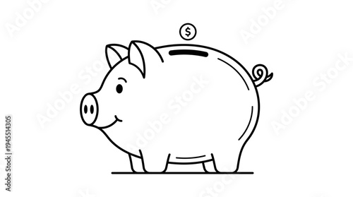 Piggy bank for saving money.