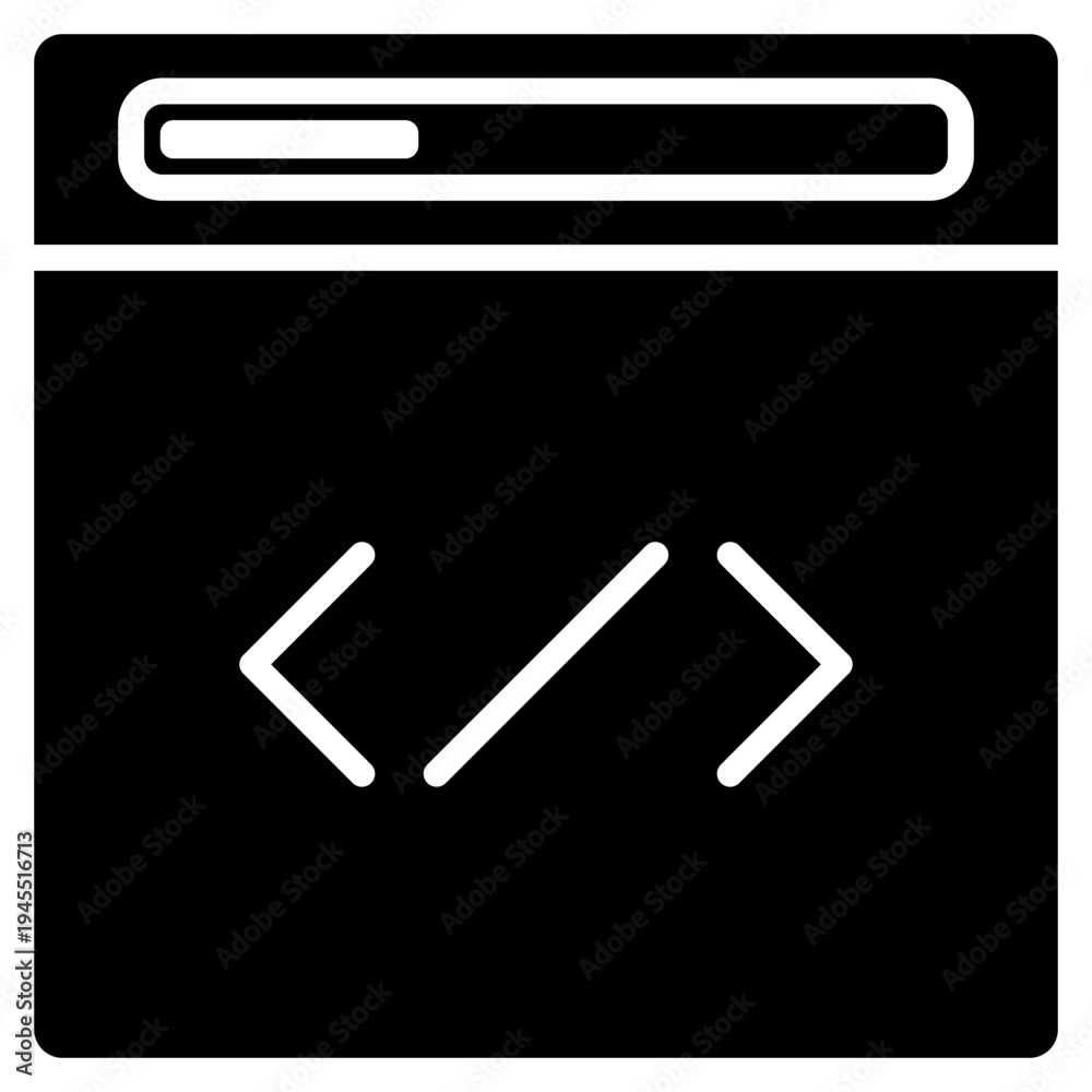 Obraz premium Programming Code Editor Icon