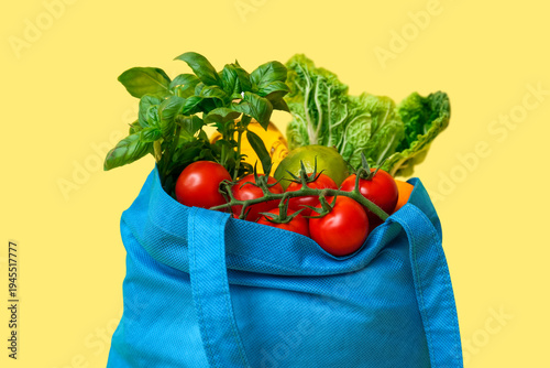 Eco bag with different groc...