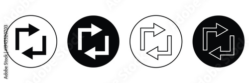 arrows data transfer icon, exchange arrow icons - Swap icon with two arrows eps 10
