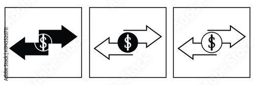 arrows data transfer icon, exchange arrow icons - Swap icon with two arrows eps 10