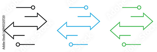 Editable vector data transfer arrows icon transparent white background. Part of a big icon set family. Perfect for web and app interfaces, presentations, infographics, etc eps 10.