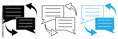 Editable vector data transfer arrows icon transparent white background. Part of a big icon set family. Perfect for web and app interfaces, presentations, infographics, etc eps 10.