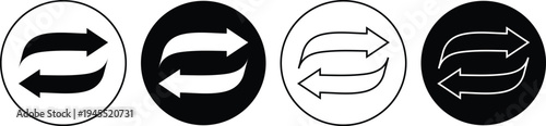 arrows data transfer icon, exchange arrow icons - Swap icon with two arrows eps 10