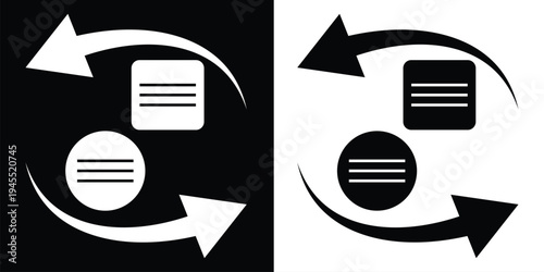 arrows data transfer icon, exchange arrow icons - Swap icon with two arrows eps 10