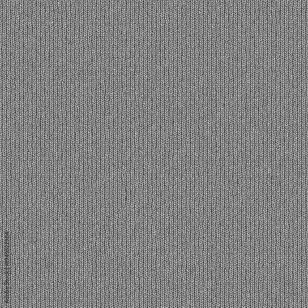 Fototapeta premium Seamless Grey Knitted Texture Background, Macro Wool Pattern