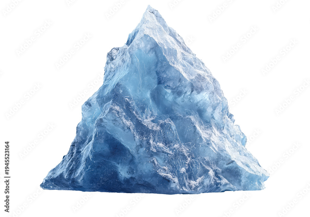 Obraz premium Iceberg's Majesty: A solitary, colossal iceberg, sculpted by the relentless forces of nature, floats gracefully. Its crystalline structure shimmers.