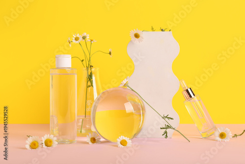 Chamomile flowers, crystal ...