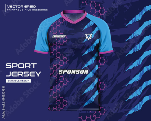 jersey sport template vector illustration