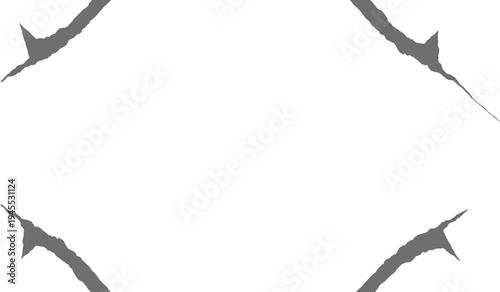 Four Shark Fins Cutting Through Calm Ocean Water Surface in Clear Blue Sea