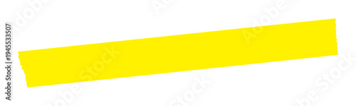 ギザギザにカットした黄色いテープ/マスキングテープのイラスト - シンプルで目立つ装飾や警告の素材