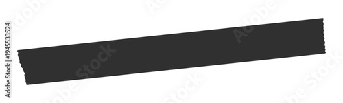 ギザギザにちぎった黒いテープのイラスト - シンプルでかっこいい文字フレームや装飾パーツの素材