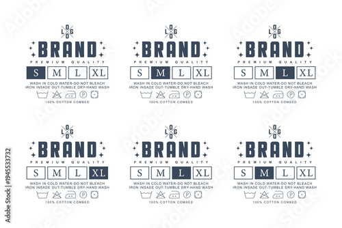 Fashion Brand Clothing Label Set Template Elements