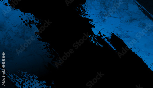 Dark blue abstract grunge blot texture retro background. Vector graphic vintage design