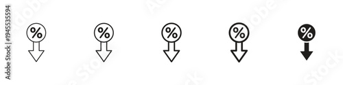 Percent down icon