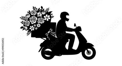 Delivery Rider on a Scooter.