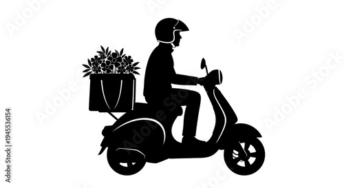 Delivery Rider on a Scooter.