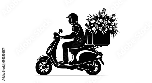 Delivery Rider on a Scooter.