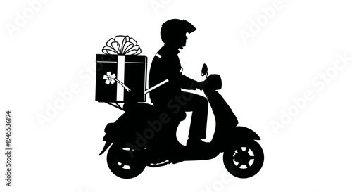 Delivery Rider on a Scooter.