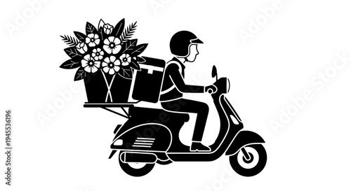 Delivery Rider on a Scooter.