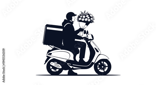 Delivery Rider on a Scooter.