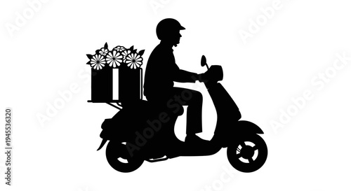 Delivery Rider on a Scooter.