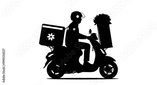 Delivery Rider on a Scooter Bike.