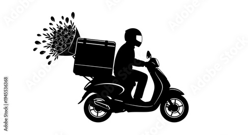 Delivery Rider on a Scooter Vehicle.