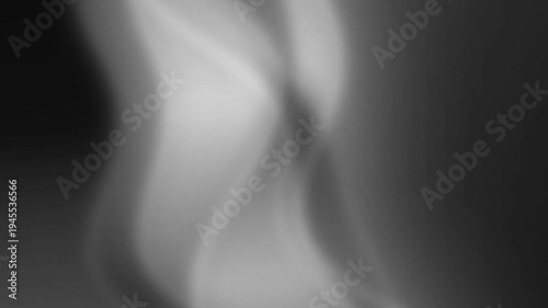 Abstract Soft White Smoke Waves Flowing on Dark Background Seamless Loop Animation