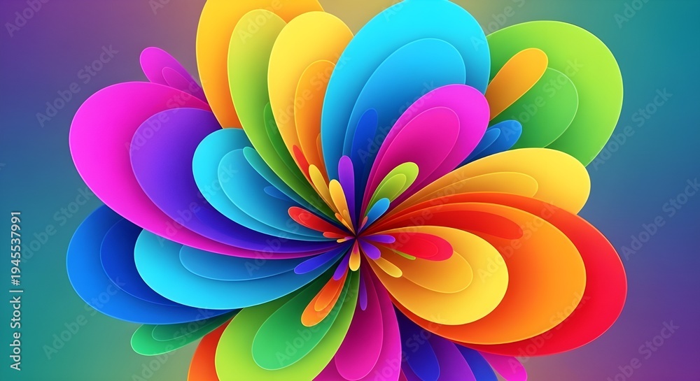 Obraz premium Vibrant abstract flower composition in bold hues