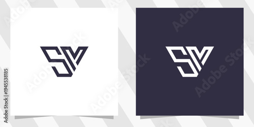 Obraz na płótnie letter sm ms logo design