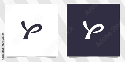 letter yp py logo design vector