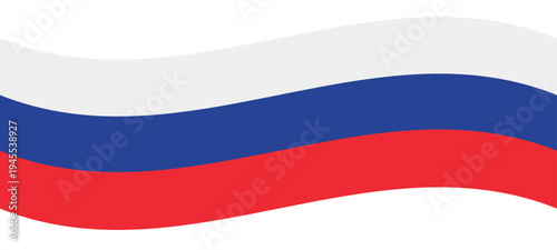 Flags of Russia - flat collection icon. Russia national flag set shape variations vector icon. Isolated sticker.