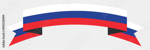 Flags of Russia - flat collection icon. Russia national flag set shape variations vector icon. Isolated sticker.
