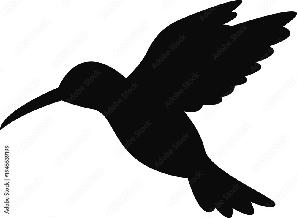 Obraz premium hummingbird silhouette vector