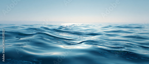 Blue ocean waves with ripples and foam on deep water surface nature abstract pattern minimalist