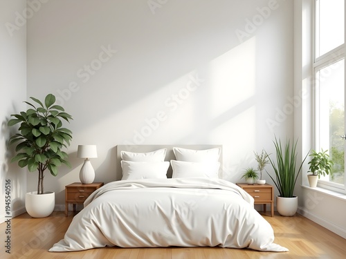 Comfortable Bedroom Interior with Bed