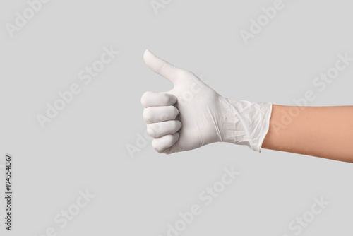 Female hand in medical glov...