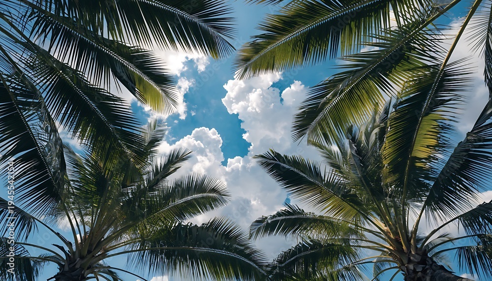 Obraz premium palm tree and blue sky