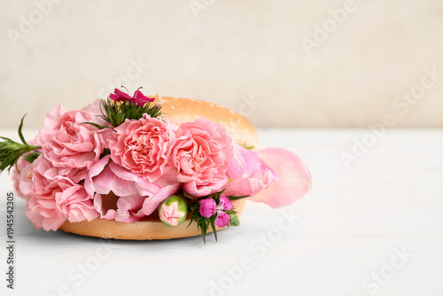 Burger buns with beautiful ...